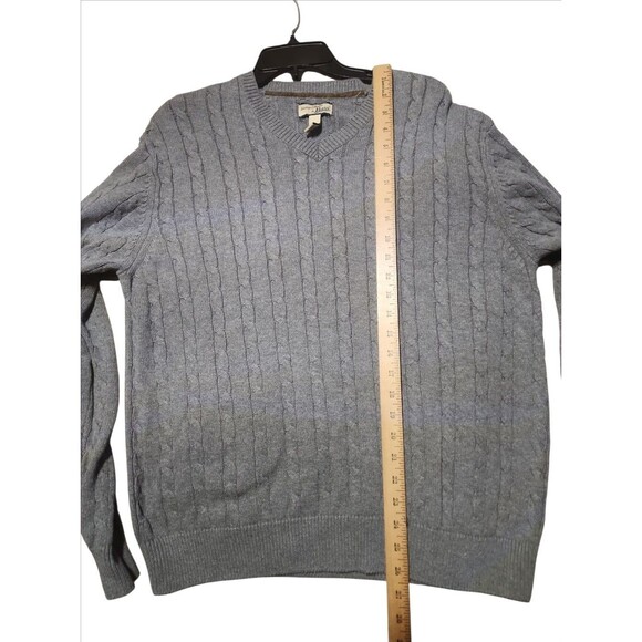 G.H. Bass Heritage Collection Women’s Large Gray Cable Knit Cotton Sweater - Picture 3 of 7